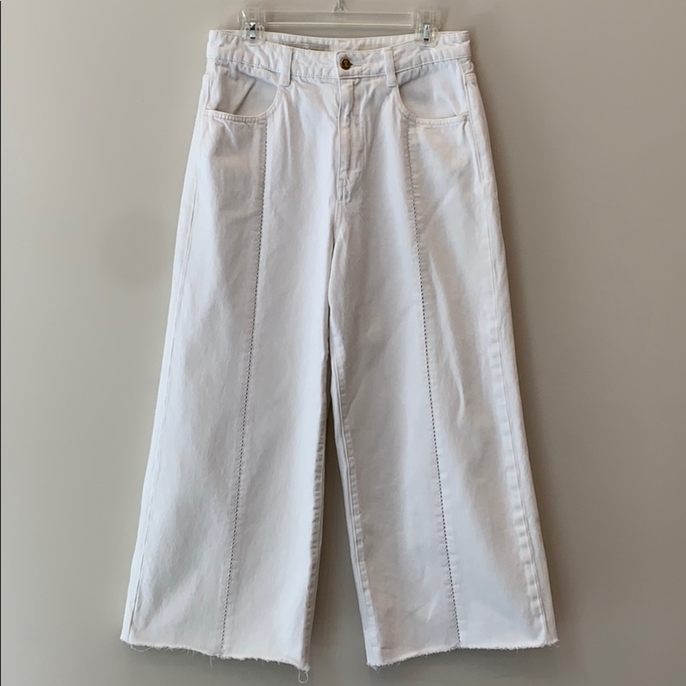 ⭐️  Anthropologie Pilcro Wide Leg White Jeans ⭐️